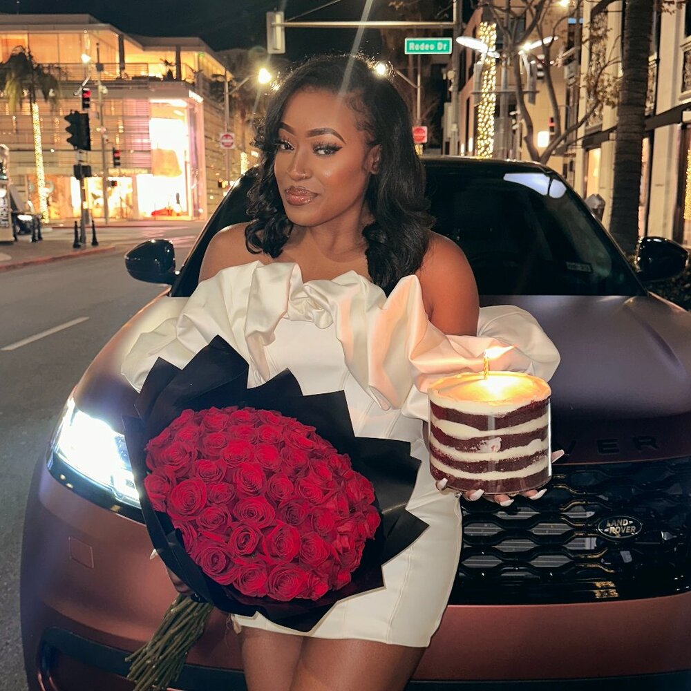 House of CB 'Selena' Ivory Satin Ruffle Strapless Dress size M